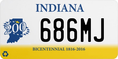 IN license plate 686MJ