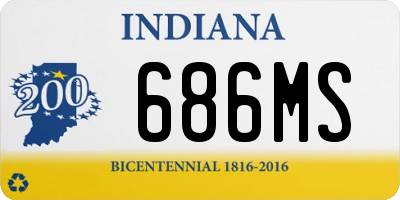 IN license plate 686MS