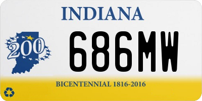 IN license plate 686MW