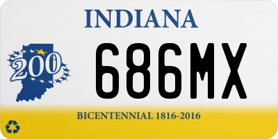 IN license plate 686MX
