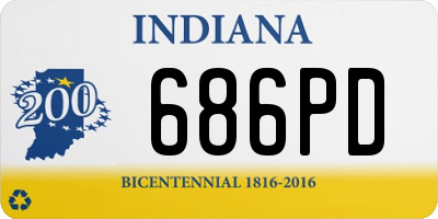 IN license plate 686PD