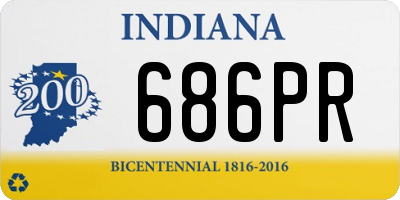 IN license plate 686PR