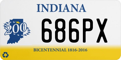 IN license plate 686PX