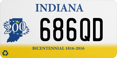 IN license plate 686QD