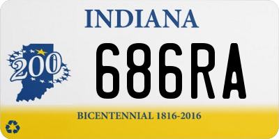 IN license plate 686RA