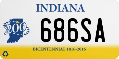 IN license plate 686SA