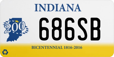 IN license plate 686SB