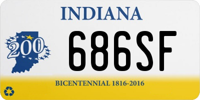 IN license plate 686SF