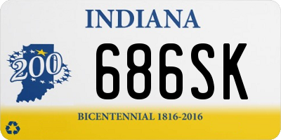 IN license plate 686SK