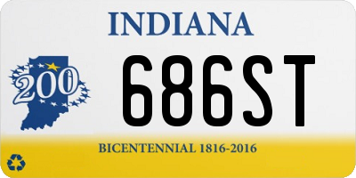 IN license plate 686ST