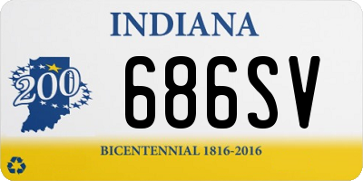 IN license plate 686SV