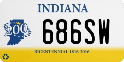 IN license plate 686SW