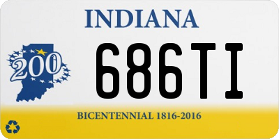 IN license plate 686TI