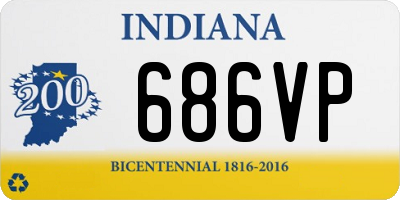 IN license plate 686VP