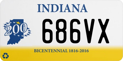 IN license plate 686VX