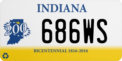 IN license plate 686WS