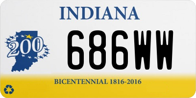 IN license plate 686WW