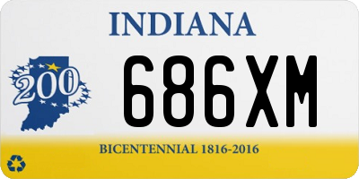 IN license plate 686XM