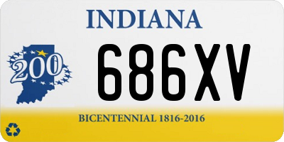 IN license plate 686XV