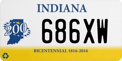 IN license plate 686XW