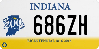 IN license plate 686ZH