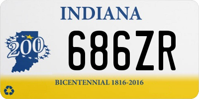 IN license plate 686ZR