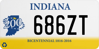 IN license plate 686ZT