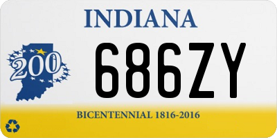 IN license plate 686ZY