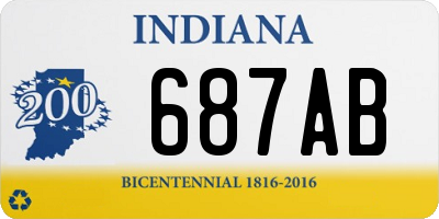 IN license plate 687AB