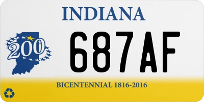 IN license plate 687AF
