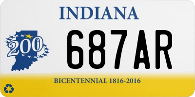 IN license plate 687AR