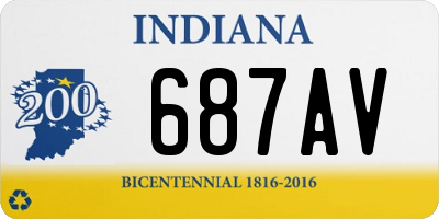 IN license plate 687AV