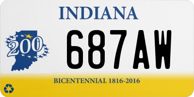 IN license plate 687AW