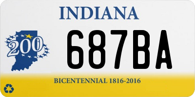 IN license plate 687BA