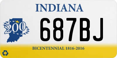 IN license plate 687BJ