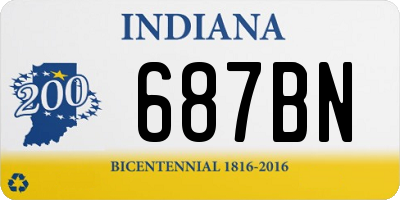 IN license plate 687BN