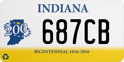 IN license plate 687CB