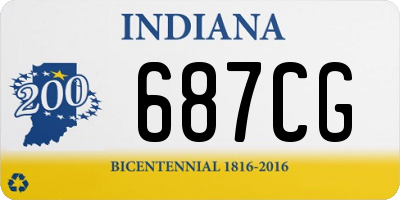 IN license plate 687CG