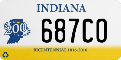 IN license plate 687CO