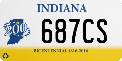 IN license plate 687CS