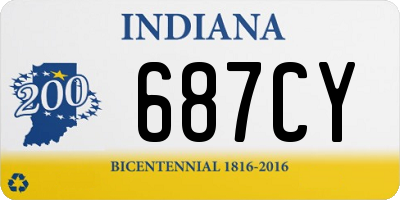 IN license plate 687CY