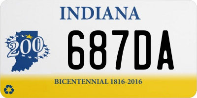 IN license plate 687DA