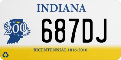 IN license plate 687DJ