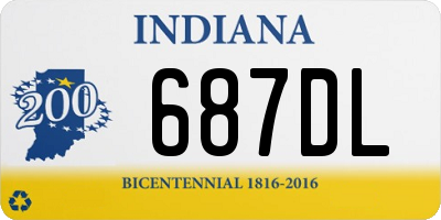 IN license plate 687DL