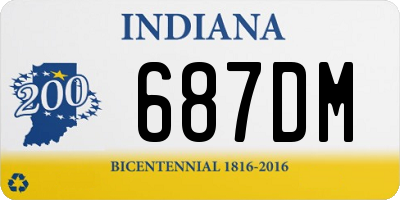 IN license plate 687DM