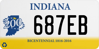 IN license plate 687EB