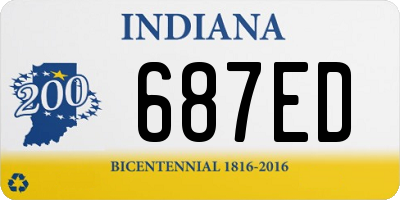 IN license plate 687ED