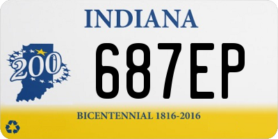 IN license plate 687EP