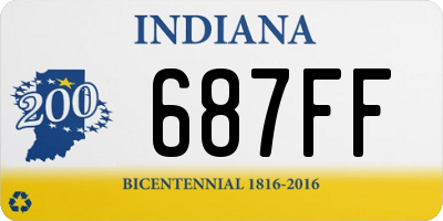 IN license plate 687FF