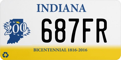 IN license plate 687FR